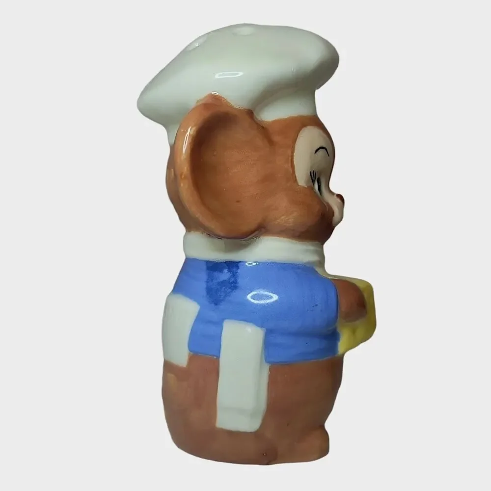 Handmade Signed Ceramic Mouse Chef Parmesan Cheese‎ Shaker